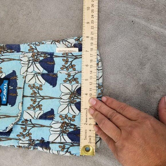 Kavu Bag Womens 11x8 Light Blue Floral Cotton Canvas Crossbody *Read* - Picture 12 of 15